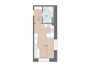 Студия квартира, вторичка, 24м2, 2/10 этаж