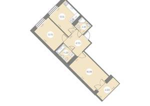 2-к квартира, вторичка, 62м2, 20/21 этаж