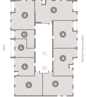 2-к квартира, вторичка, 84м2, 12/17 этаж