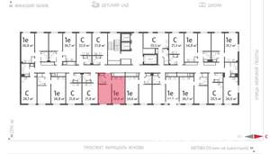 1-к квартира, вторичка, 35м2, 13/23 этаж