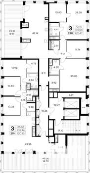 3-к квартира, вторичка, 123м2, 19/19 этаж
