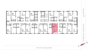 Студия квартира, вторичка, 21м2, 3/25 этаж