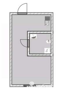 Студия квартира, вторичка, 21м2, 1/4 этаж