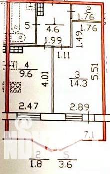 1-к квартира, вторичка, 34м2, 6/16 этаж