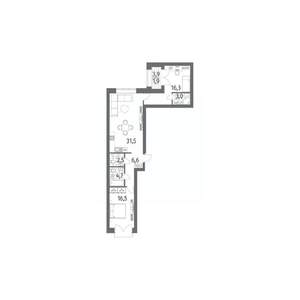 2-к квартира, вторичка, 83м2, 11/13 этаж
