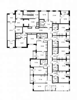 2-к квартира, строящийся дом, 56м2, 1/9 этаж