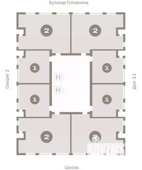 2-к квартира, вторичка, 86м2, 3/15 этаж
