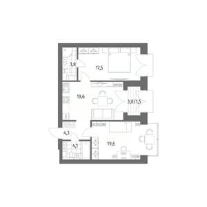 2-к квартира, вторичка, 71м2, 13/13 этаж