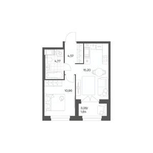 1-к квартира, вторичка, 37м2, 16/24 этаж