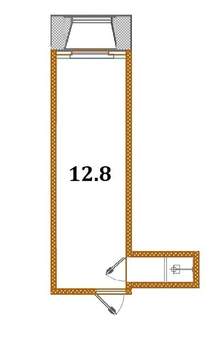 Студия квартира, вторичка, 13м2, 1/6 этаж