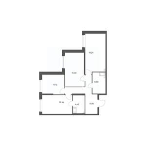 3-к квартира, вторичка, 79м2, 5/24 этаж