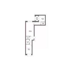2-к квартира, вторичка, 83м2, 11/13 этаж