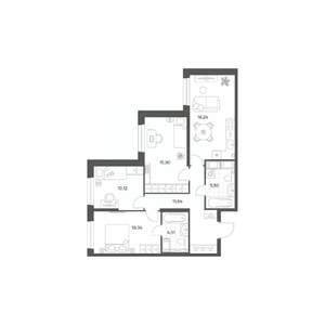 3-к квартира, вторичка, 79м2, 17/24 этаж