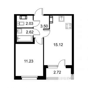 1-к квартира, вторичка, 36м2, 3/9 этаж