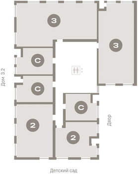 3-к квартира, вторичка, 104м2, 3/17 этаж
