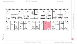 1-к квартира, вторичка, 35м2, 14/23 этаж