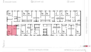 1-к квартира, вторичка, 35м2, 20/23 этаж