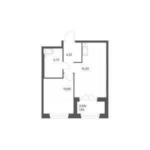 1-к квартира, вторичка, 37м2, 17/24 этаж