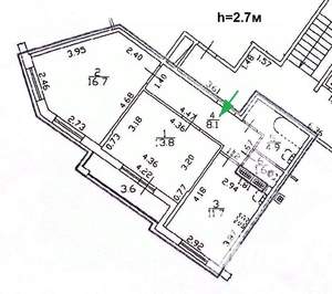 2-к квартира, вторичка, 57м2, 8/9 этаж