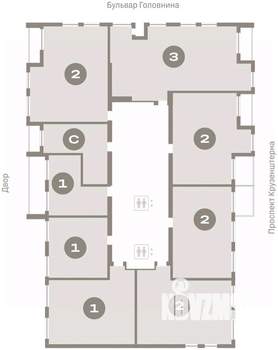 2-к квартира, вторичка, 78м2, 8/16 этаж