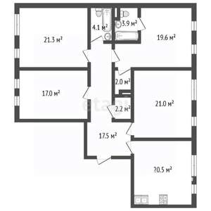 4-к квартира, вторичка, 130м2, 10/10 этаж