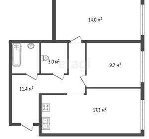3-к квартира, вторичка, 59м2, 1/10 этаж