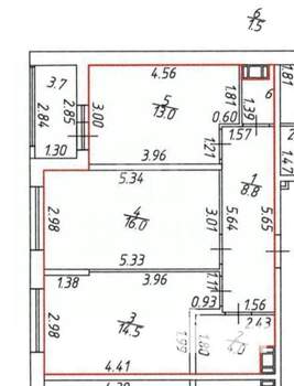 2-к квартира, вторичка, 58м2, 8/13 этаж