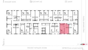 1-к квартира, вторичка, 37м2, 19/23 этаж