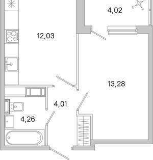 1-к квартира, вторичка, 36м2, 3/5 этаж