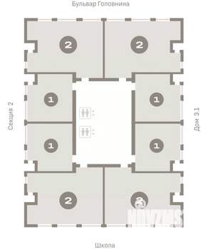 2-к квартира, вторичка, 86м2, 8/15 этаж