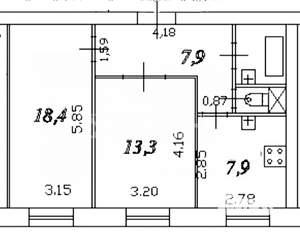 2-к квартира, вторичка, 51м2, 4/5 этаж