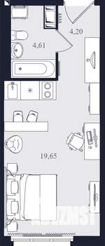 Студия квартира, вторичка, 28м2, 5/24 этаж