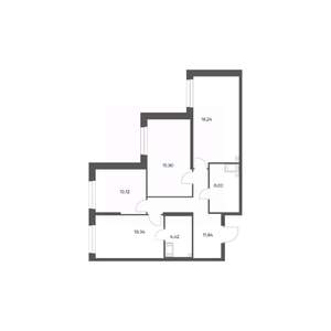 3-к квартира, вторичка, 79м2, 11/24 этаж