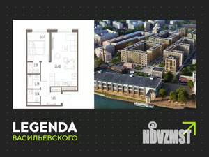 1-к квартира, строящийся дом, 49м2, 9/10 этаж