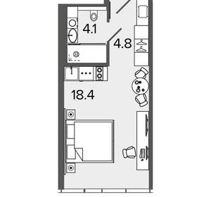 Студия квартира, вторичка, 27м2, 2/16 этаж