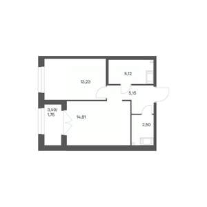 1-к квартира, вторичка, 43м2, 17/24 этаж