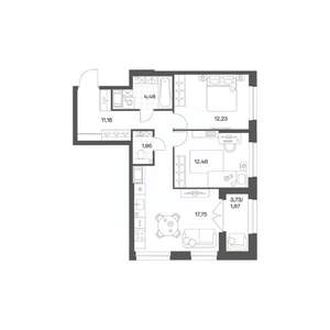 2-к квартира, вторичка, 62м2, 11/24 этаж