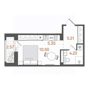 Студия квартира, вторичка, 25м2, 2/11 этаж