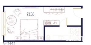 Студия квартира, вторичка, 24м2, 8/18 этаж