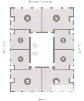 2-к квартира, вторичка, 86м2, 10/15 этаж
