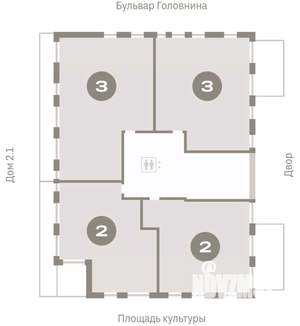 2-к квартира, вторичка, 102м2, 2/9 этаж