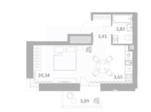 Студия квартира, вторичка, 31м2, 3/8 этаж