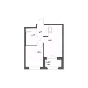 1-к квартира, вторичка, 37м2, 18/24 этаж