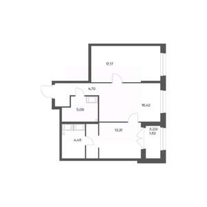 2-к квартира, вторичка, 63м2, 17/24 этаж