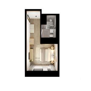 Студия квартира, вторичка, 22м2, 5/15 этаж