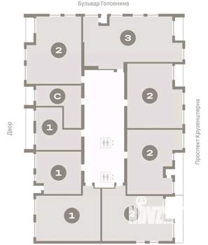 2-к квартира, вторичка, 78м2, 4/16 этаж