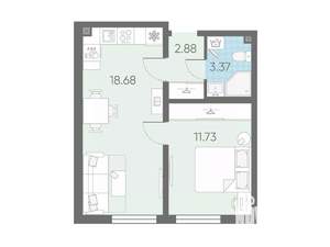 1-к квартира, вторичка, 37м2, 14/23 этаж
