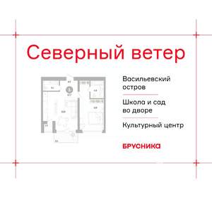1-к квартира, вторичка, 58м2, 4/7 этаж