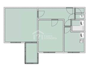 2-к квартира, вторичка, 50м2, 5/12 этаж