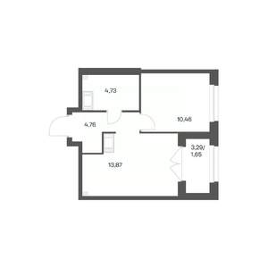 1-к квартира, вторичка, 35м2, 11/24 этаж